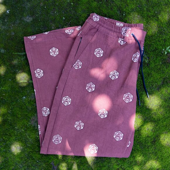 Maroon Batiked Trousers XL